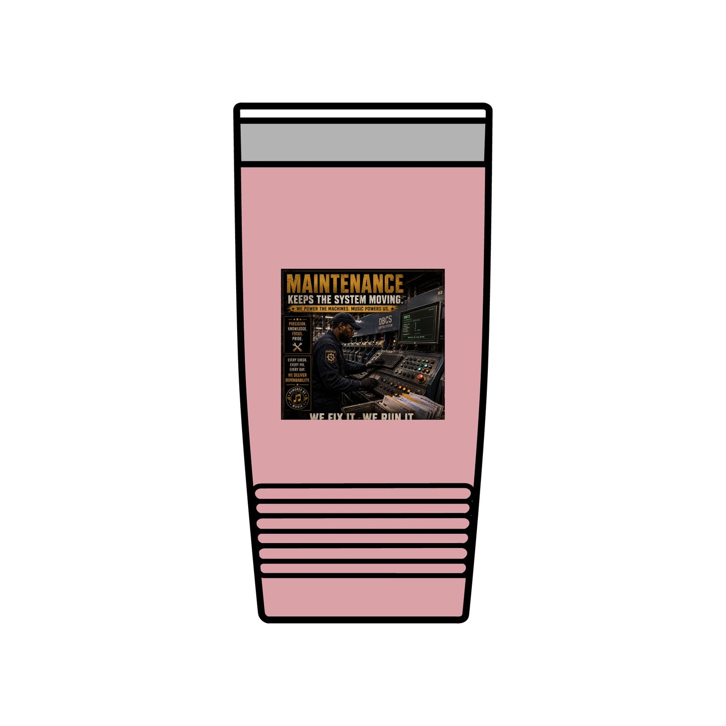 Postal Music — Maintenance Keeps the System Moving — Insulated Tumbler 20oz