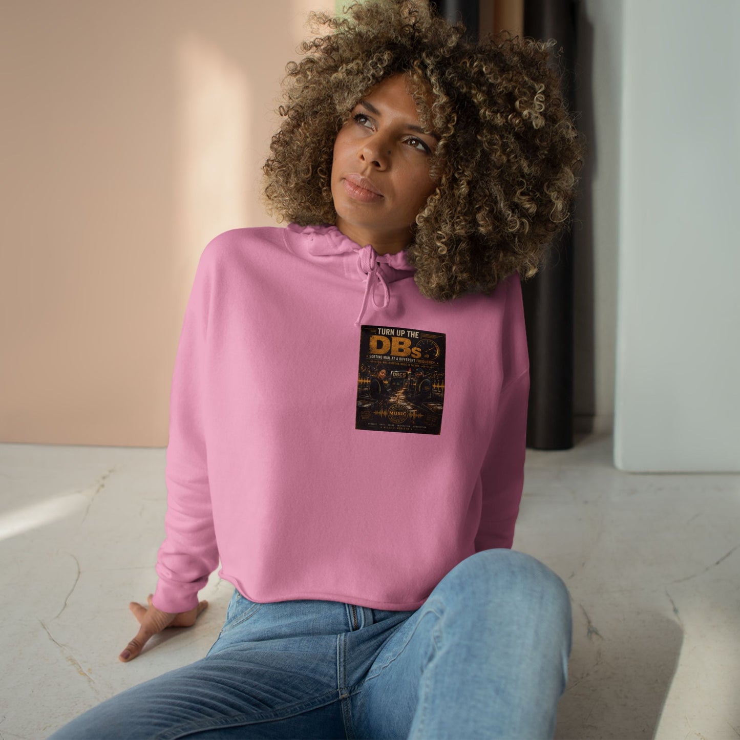 Turn Up the DBs — Women's Crop Hoodie (Matching Set Top)