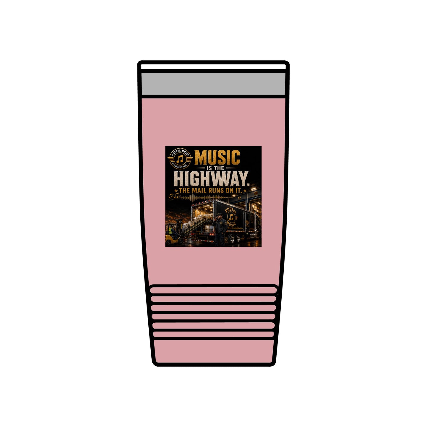 Postal Music — Music Is the Highway — Insulated Tumbler 20oz