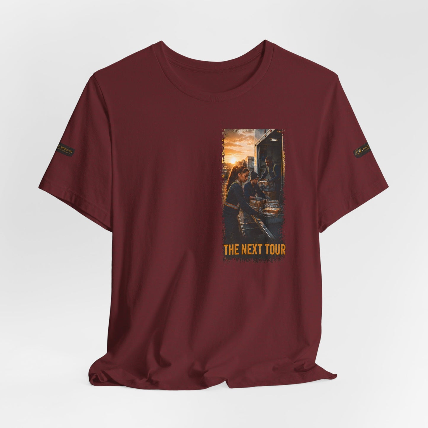 Postal Music — The Next Tour Premium Unisex T-Shirt — Color Group 3 of 11