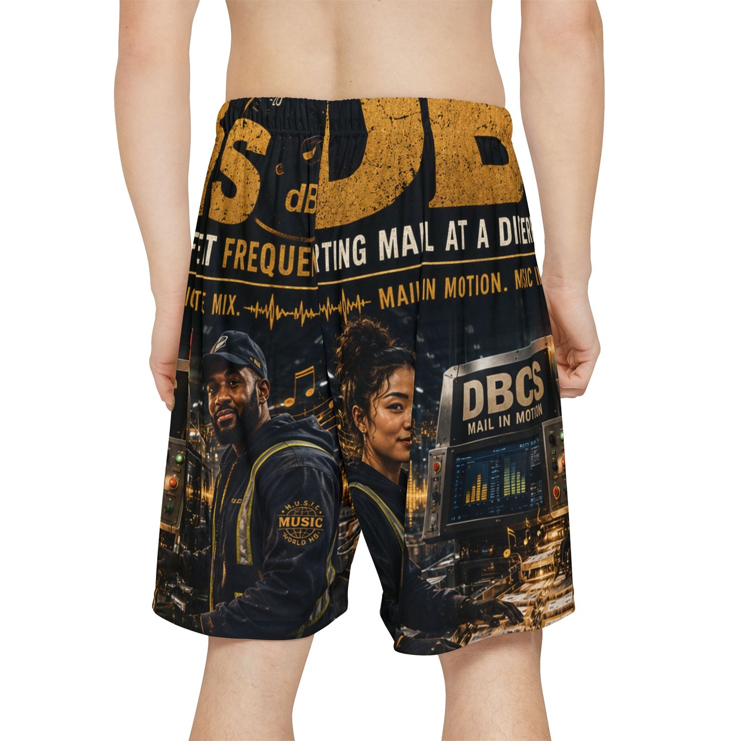 Turn Up the DBs — Men's AOP Athletic Shorts