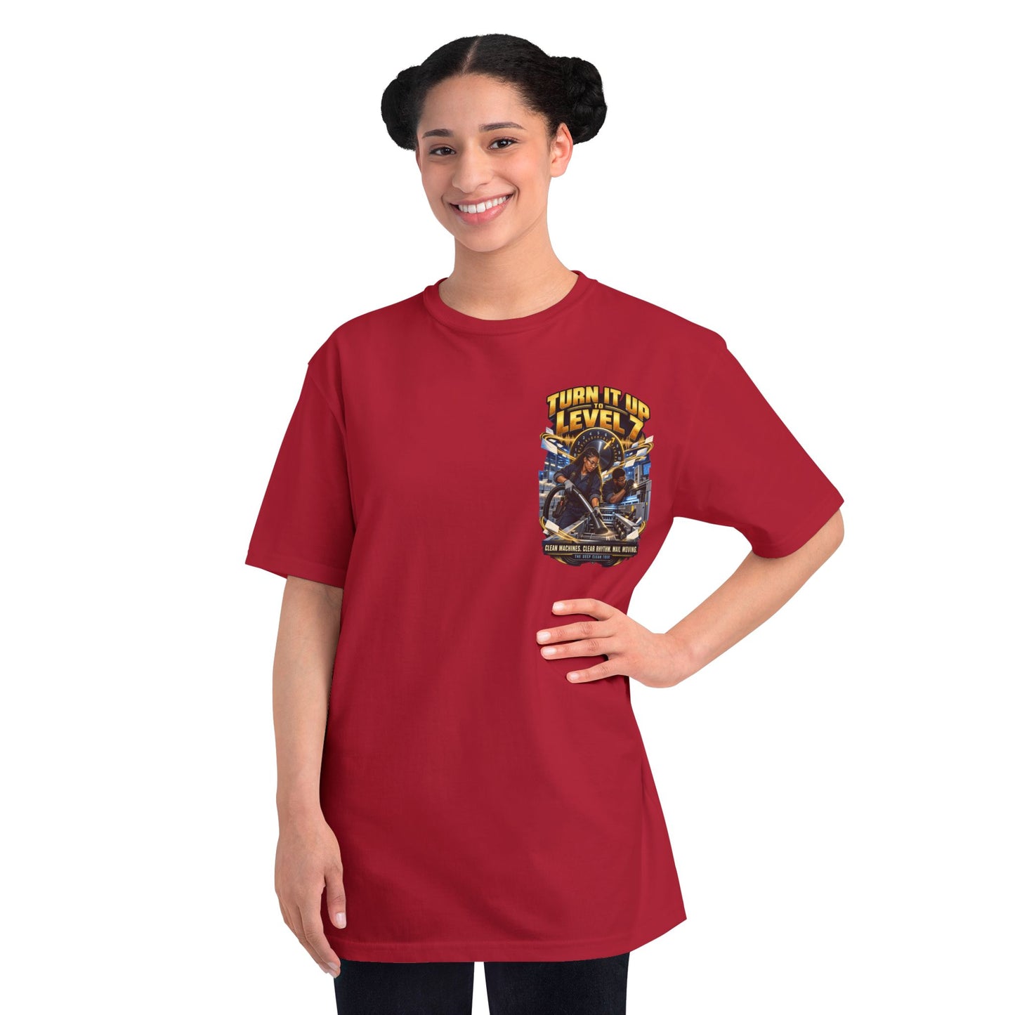 Postal Music - Turn It Up to Level 7 - Organic Cotton T-Shirt