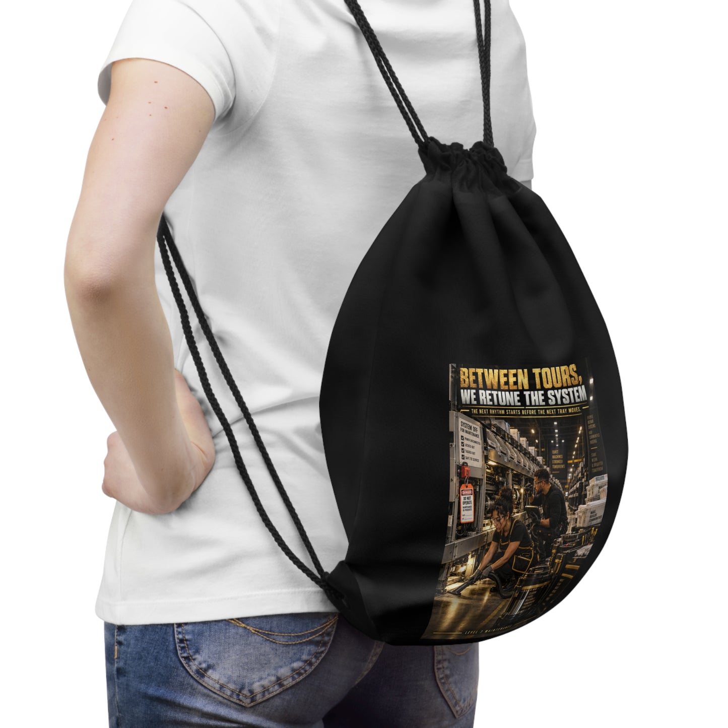 Postal Music - Between Tours, We Retune the System - Drawstring Backpack