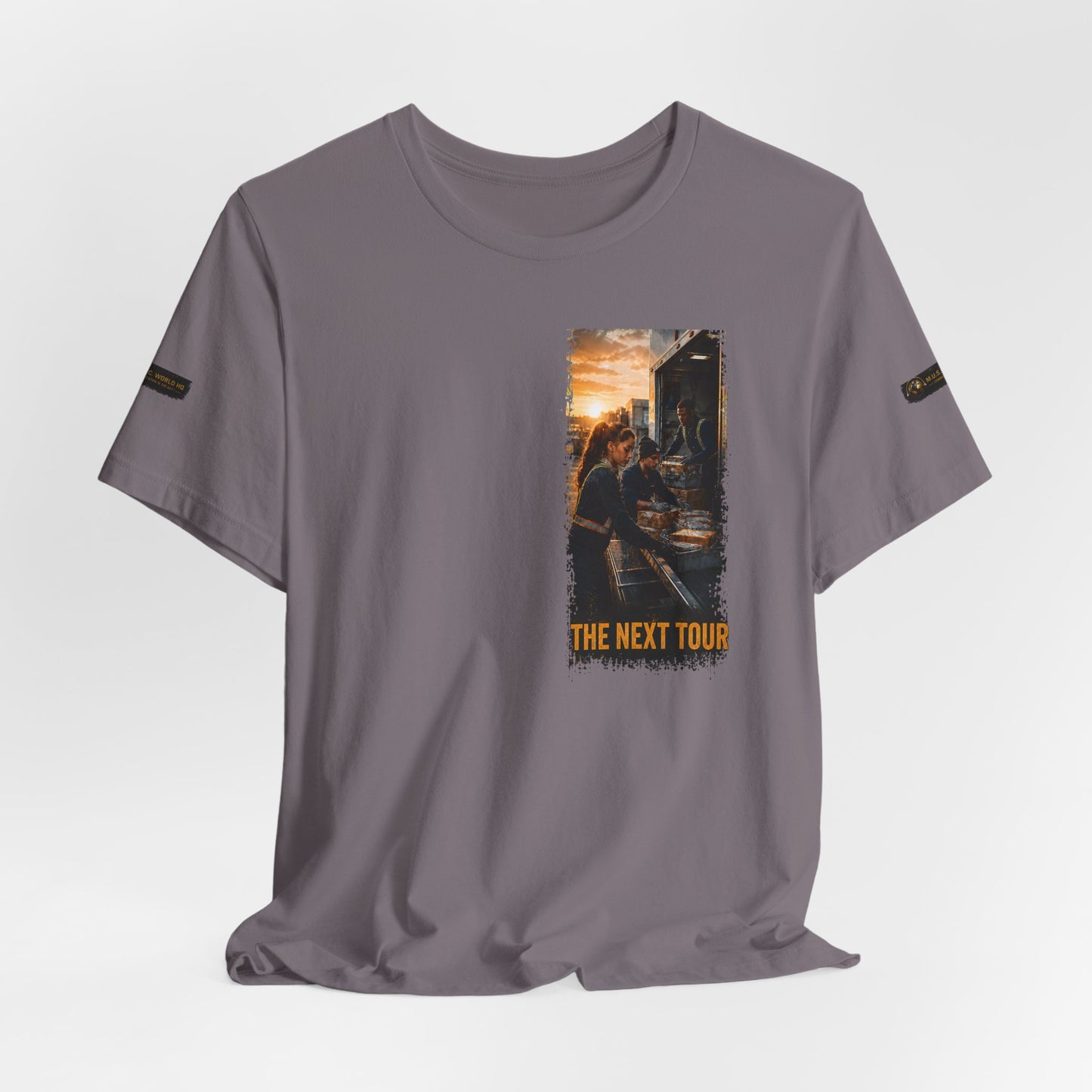 Postal Music — The Next Tour Premium Unisex T-Shirt — Color Group 10 of 11