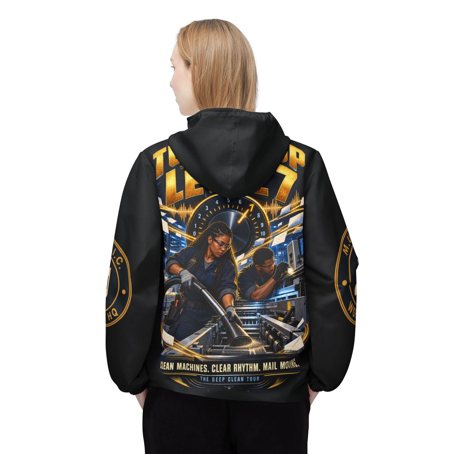 Postal Music - Turn It Up to Level 7 - All-Over-Print Windbreaker