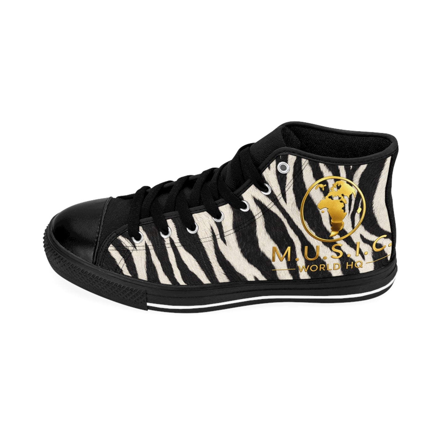 Wild by Design™ — Plains Zebra Print High-Top Sneakers | Safari Heritage
