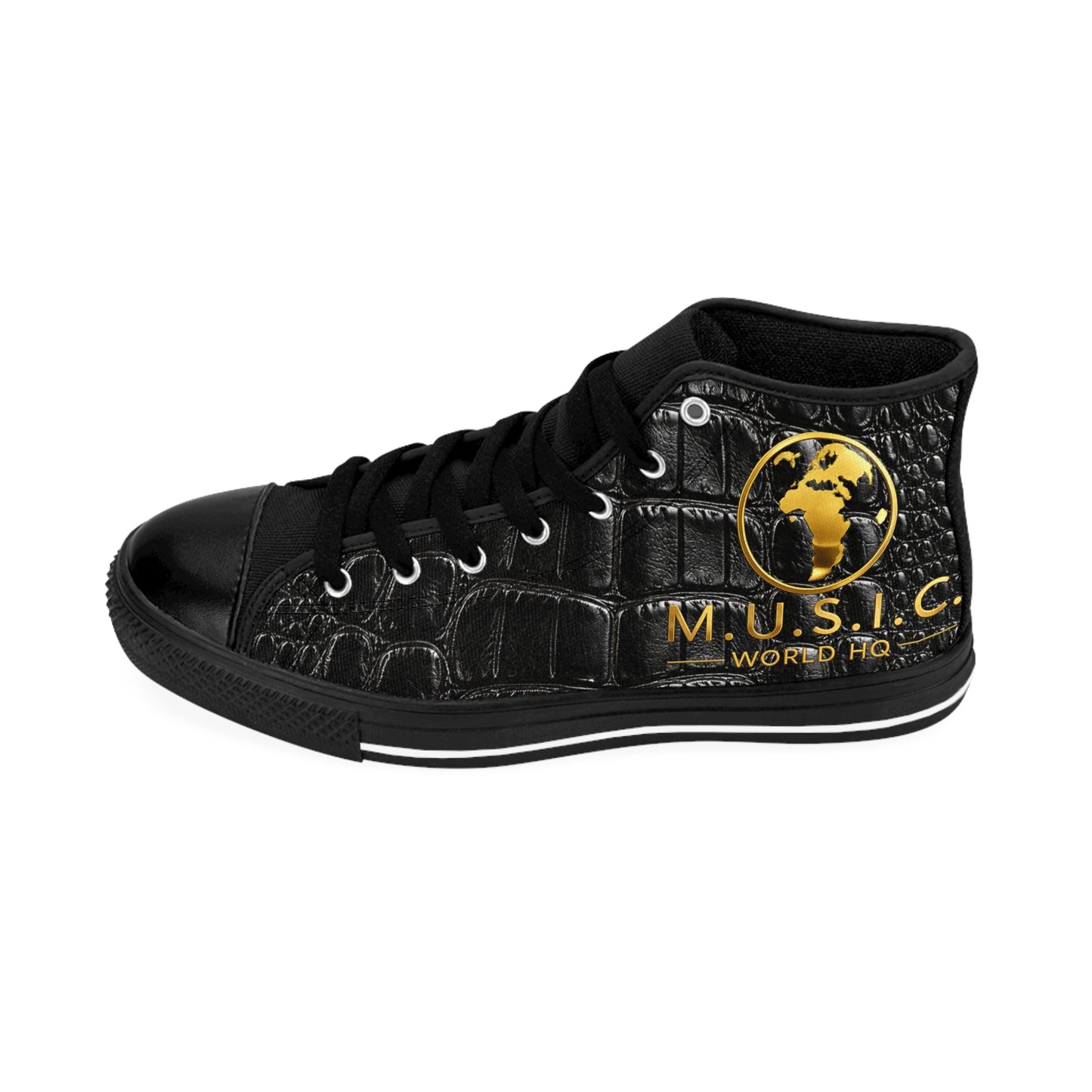 Wild by Design™ — Alligator Print High-Top Sneakers | M.U.S.I.C. World HQ