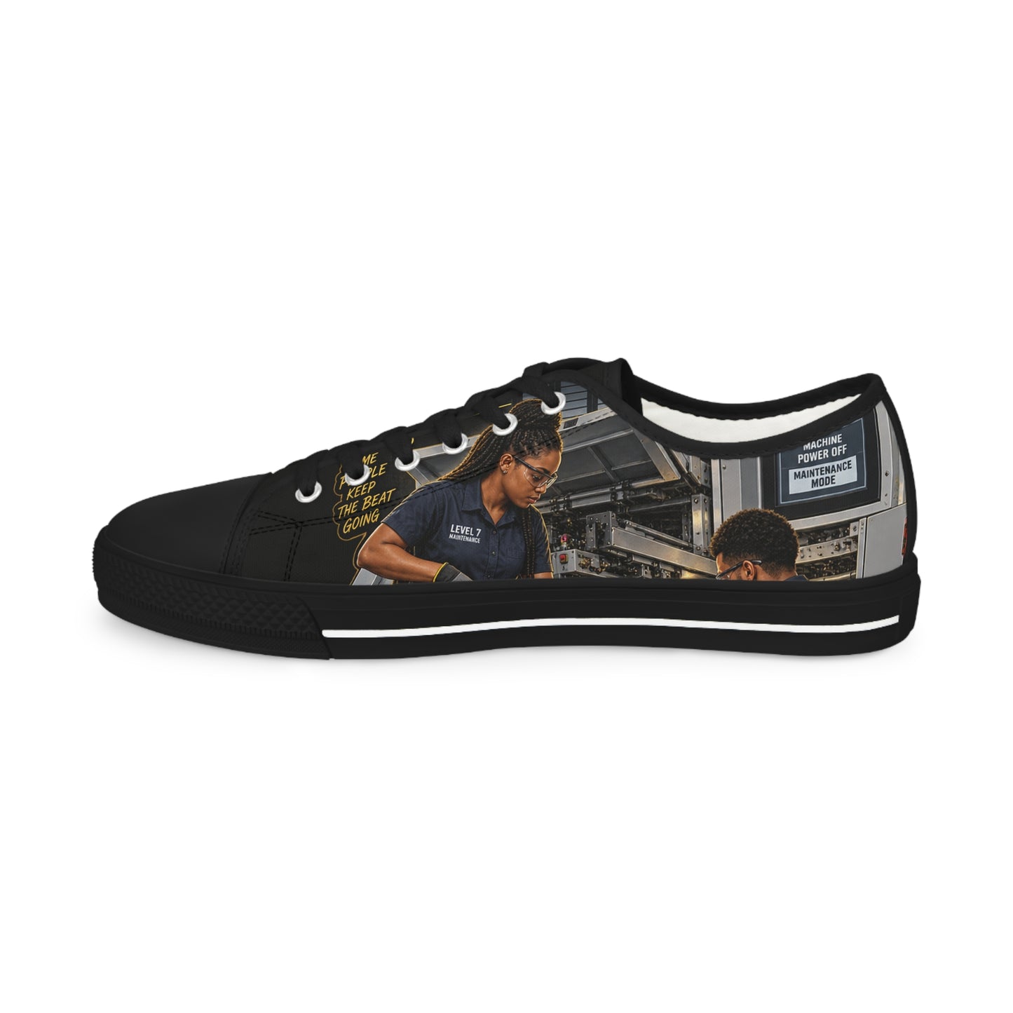Postal Music - Turn It Up to Level 7 - Low-Top Sneakers - Black Sole