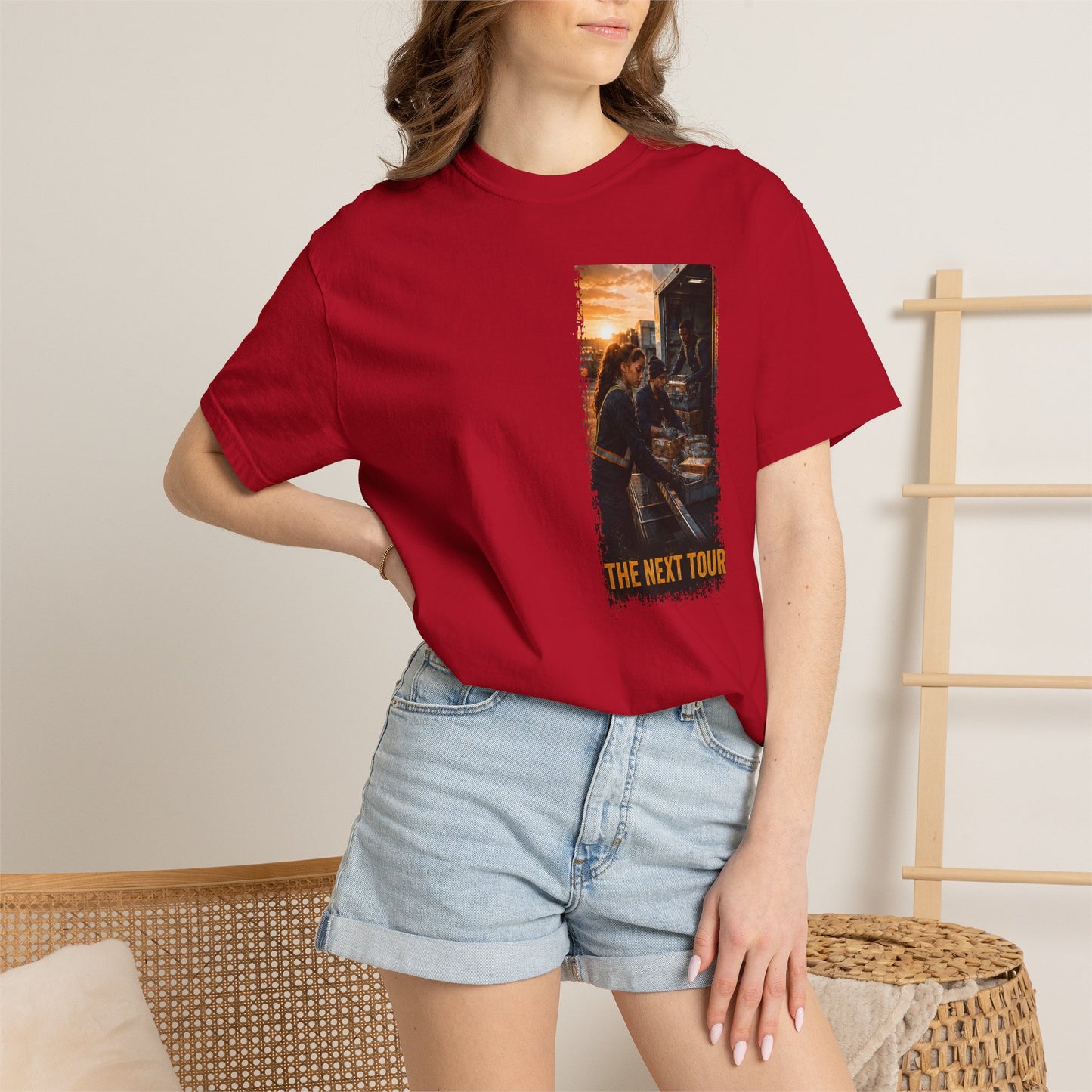 Postal Music — The Next Tour Garment-Dyed T-Shirt — Color Group 4 of 4