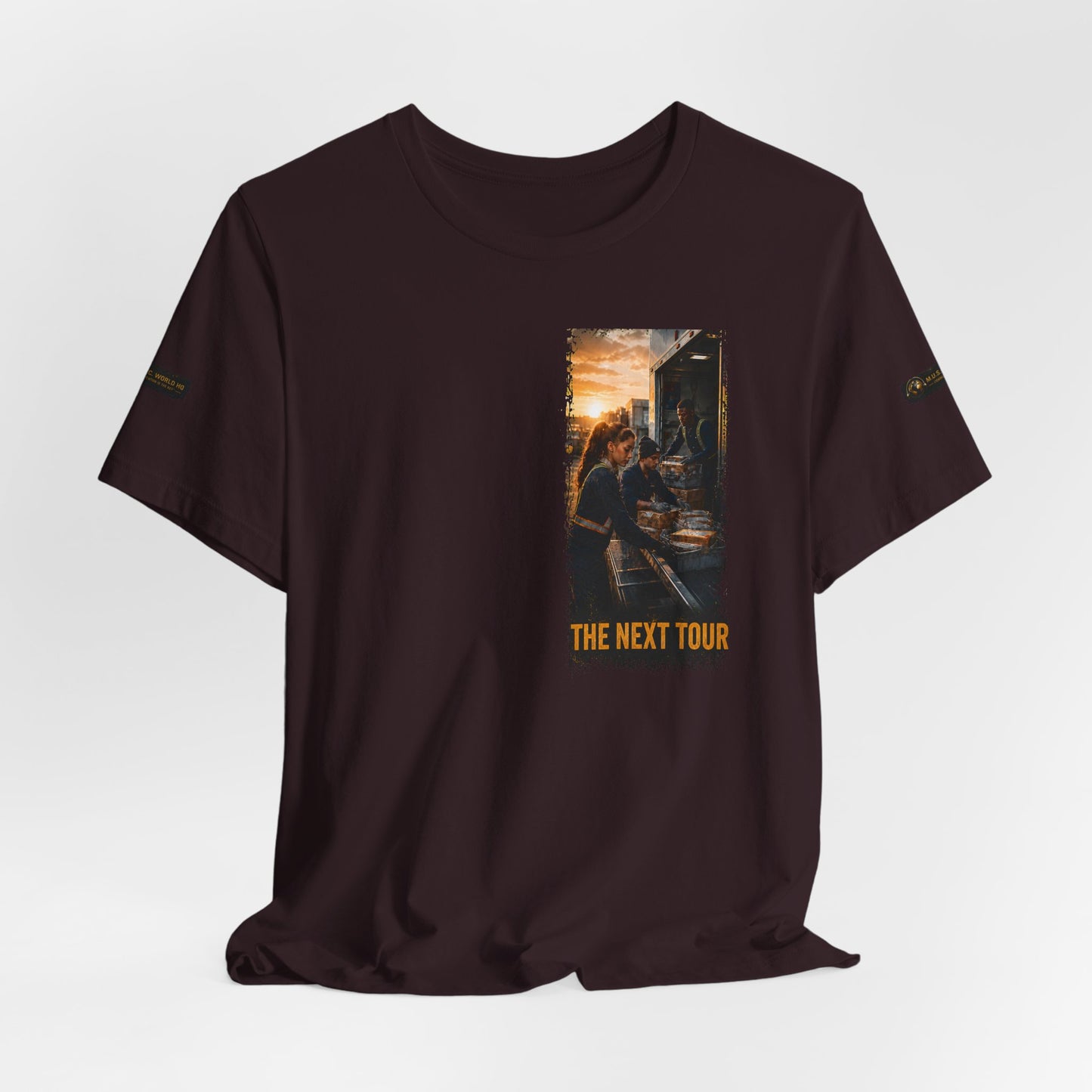 Postal Music — The Next Tour Premium Unisex T-Shirt — Color Group 9 of 11