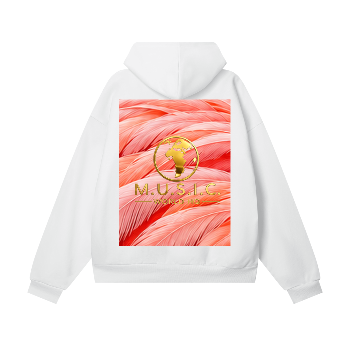 Wild By Design - Flamingo Heavyweight Hidden Pocket Fleece Hoodie