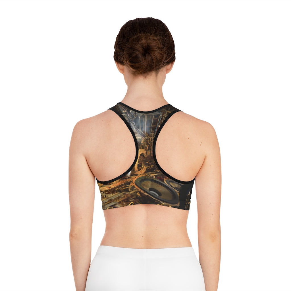 M.U.S.I.C. World HQ Sports Bra (AOP)