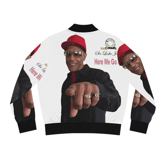 M.U.S.I.C. World HQ Album Cover Series Women's Bomber Jacket (AOP)