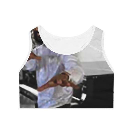 M.U.S.I.C. World HQ Sports Bra (AOP)