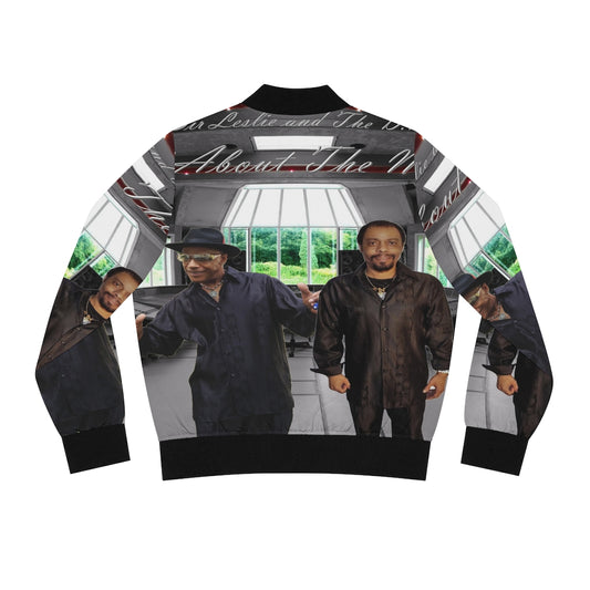 M.U.S.I.C. World HQ Album Cover Series Women's Bomber Jacket (AOP)