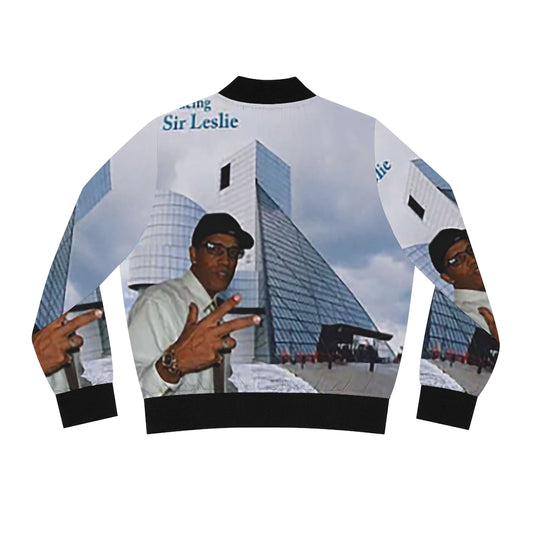 M.U.S.I.C. World HQ Album Cover Series Women's Bomber Jacket (AOP)