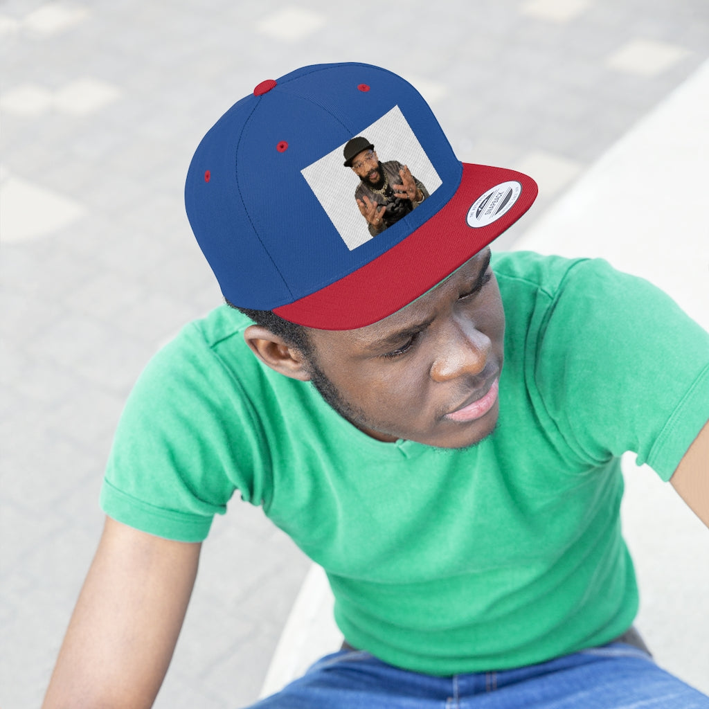 M.U.S.I.C. World HQ Unisex Flat Bill Hat