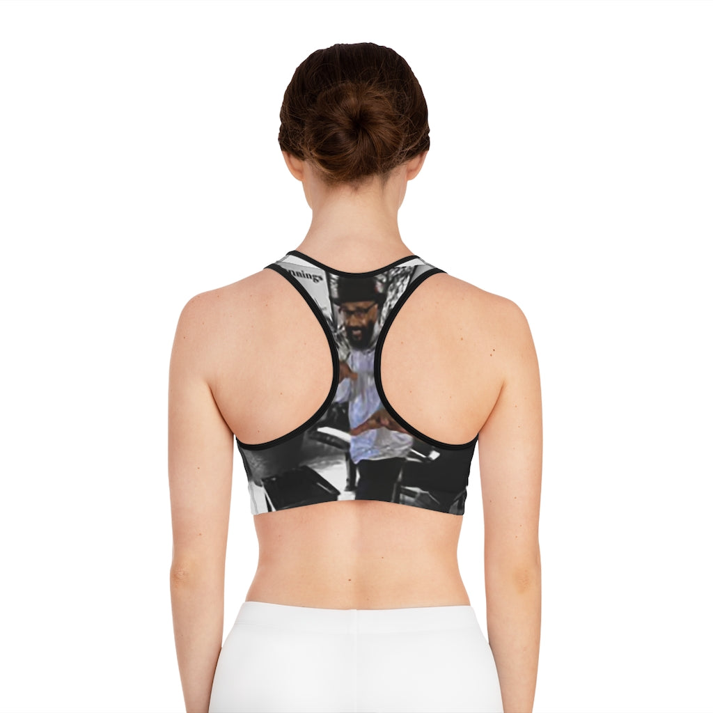 M.U.S.I.C. World HQ Sports Bra (AOP)