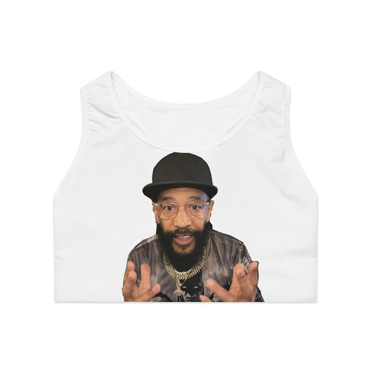 M.U.S.I.C. World HQ Sports Bra (AOP)