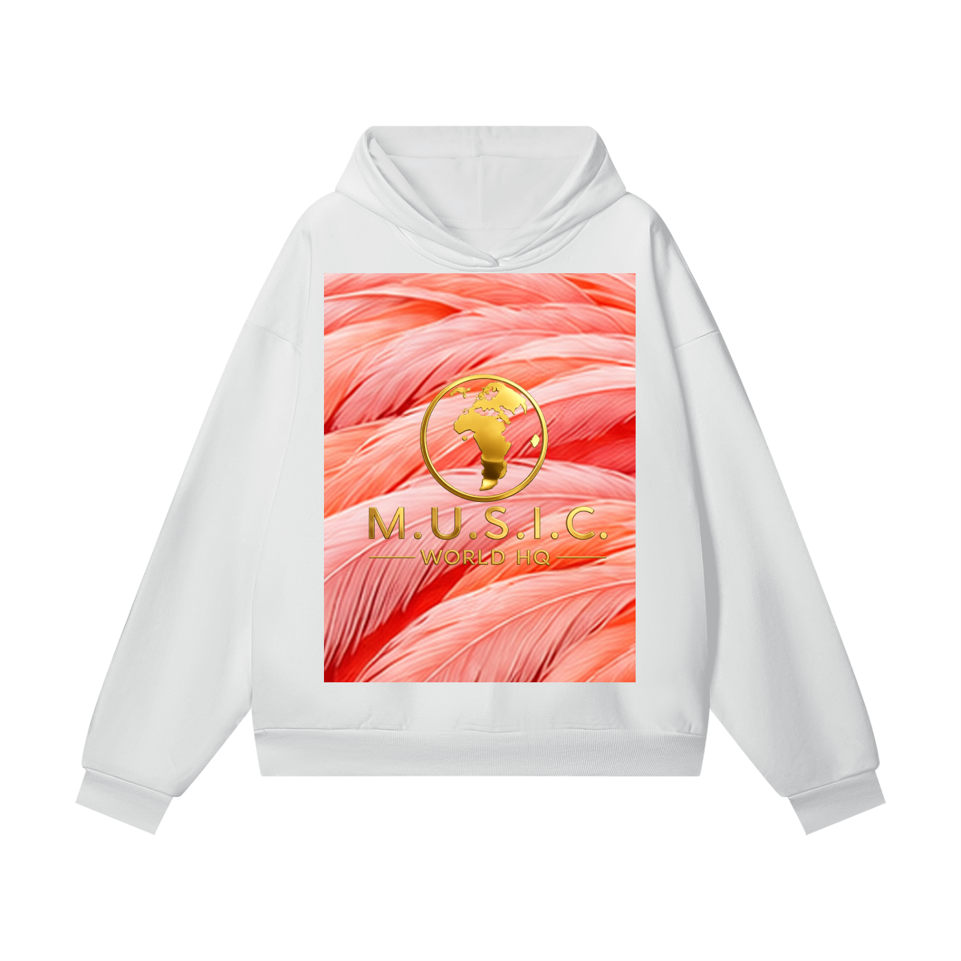 Wild By Design - Flamingo Heavyweight Hidden Pocket Fleece Hoodie