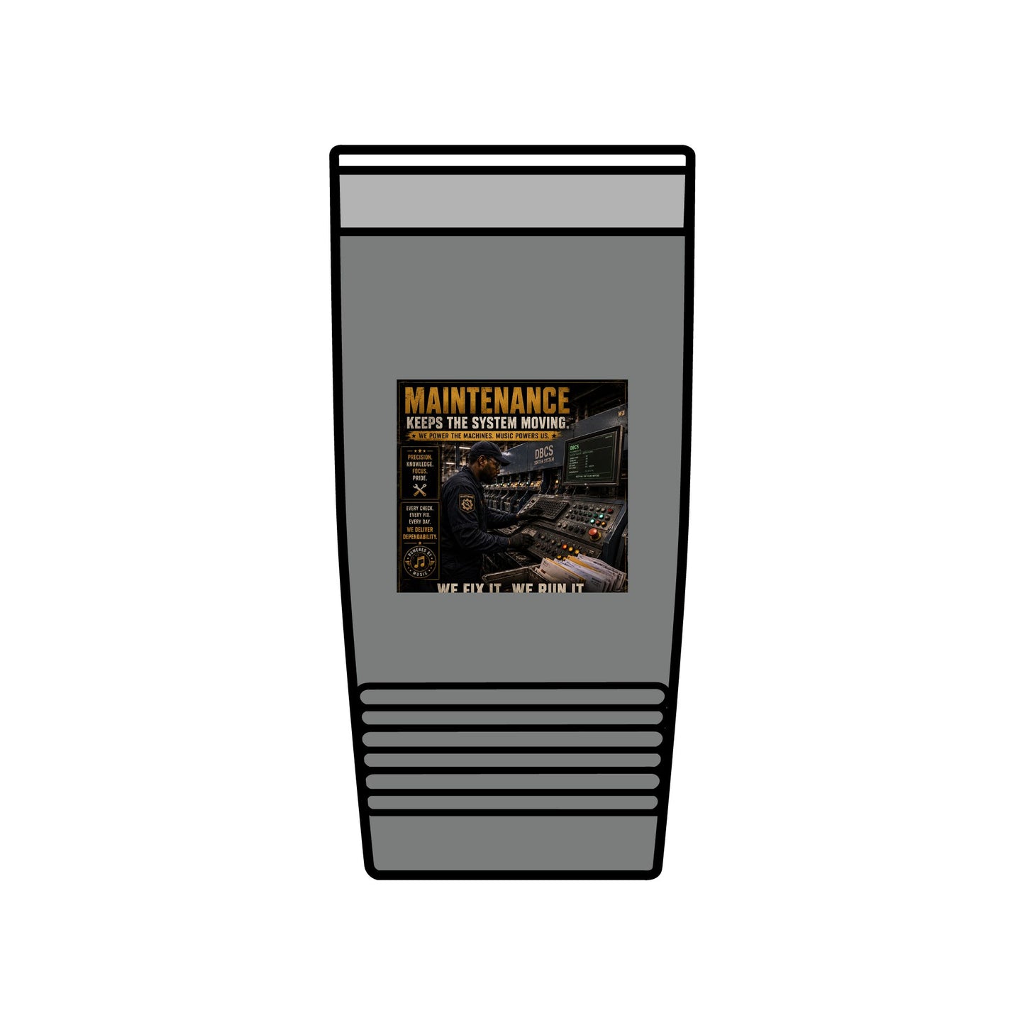 Postal Music — Maintenance Keeps the System Moving — Insulated Tumbler 20oz