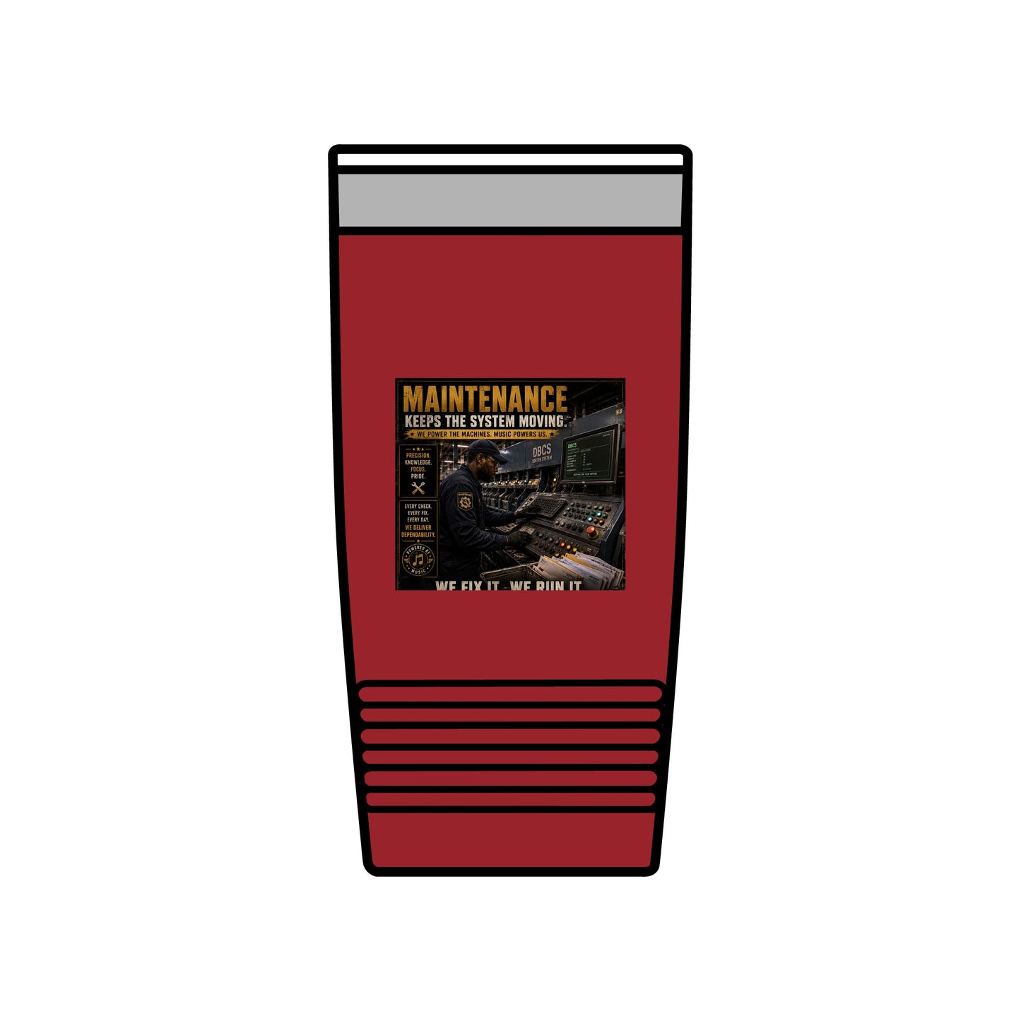 Postal Music — Maintenance Keeps the System Moving — Insulated Tumbler 20oz