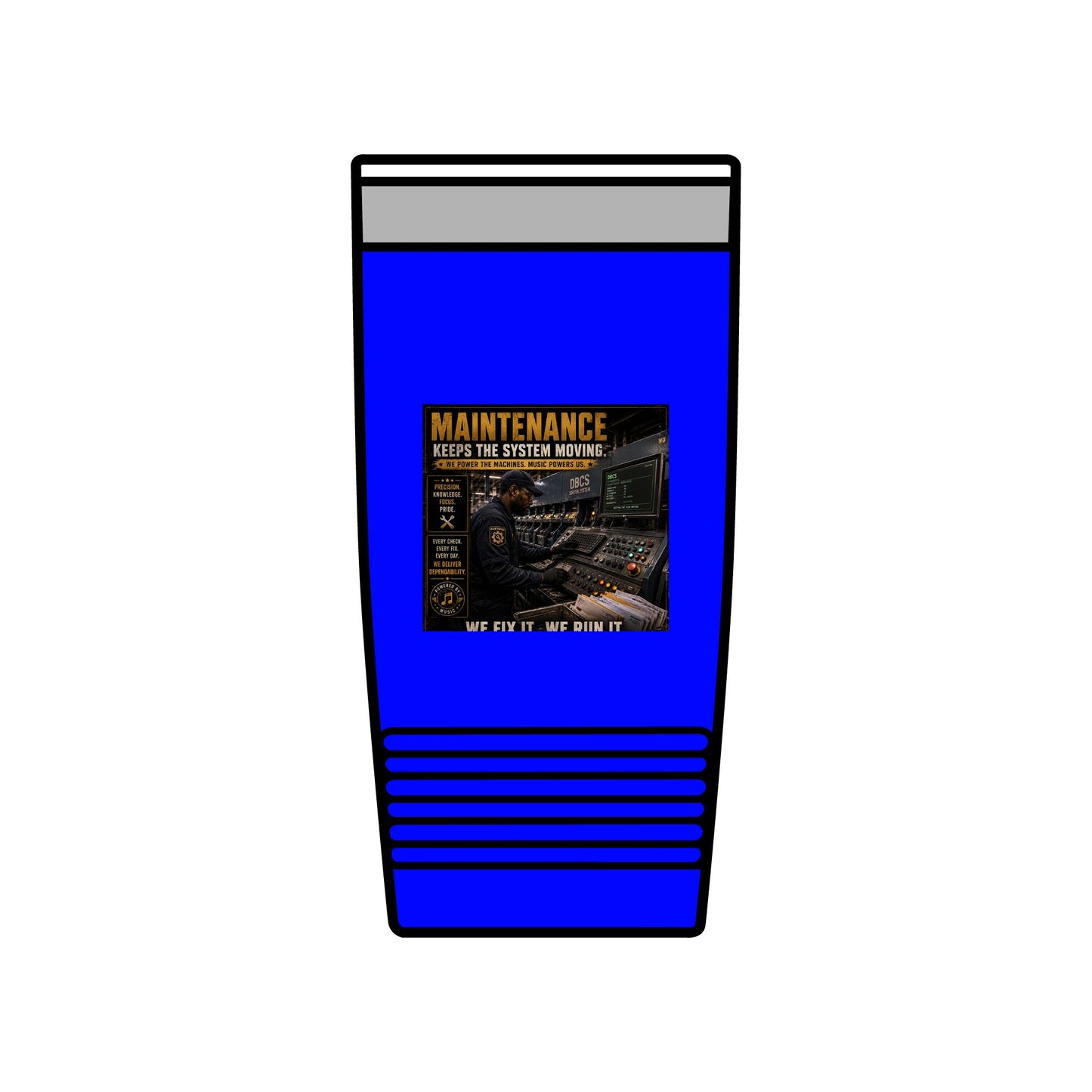 Postal Music — Maintenance Keeps the System Moving — Insulated Tumbler 20oz