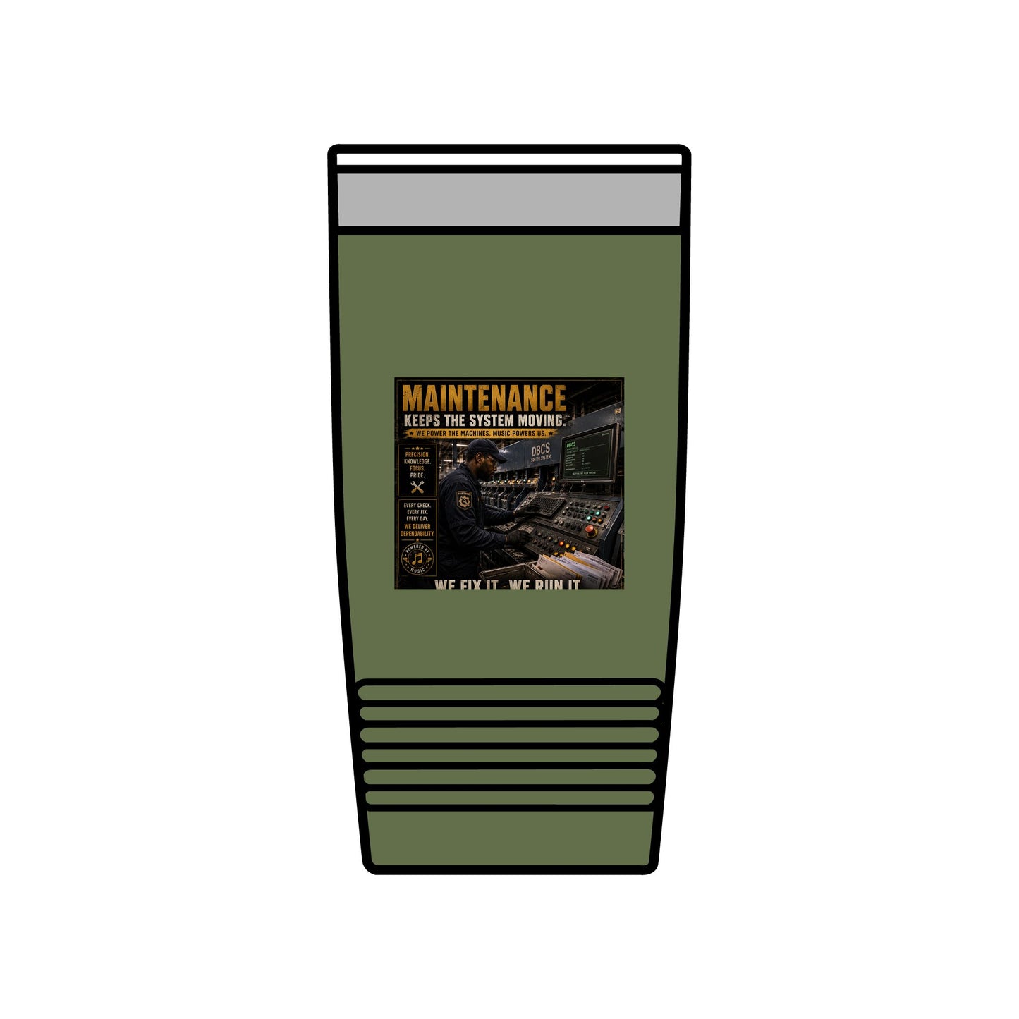 Postal Music — Maintenance Keeps the System Moving — Insulated Tumbler 20oz