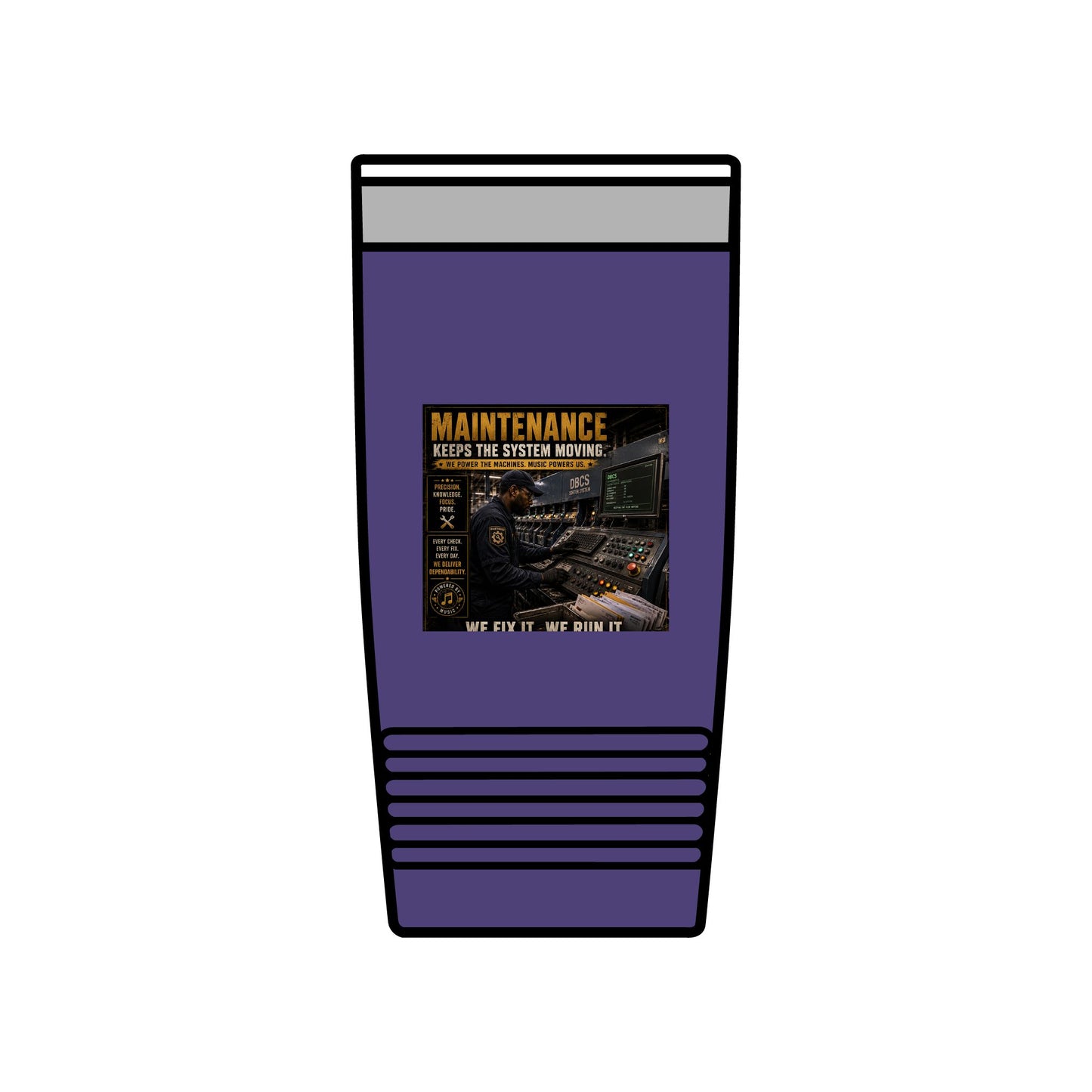 Postal Music — Maintenance Keeps the System Moving — Insulated Tumbler 20oz
