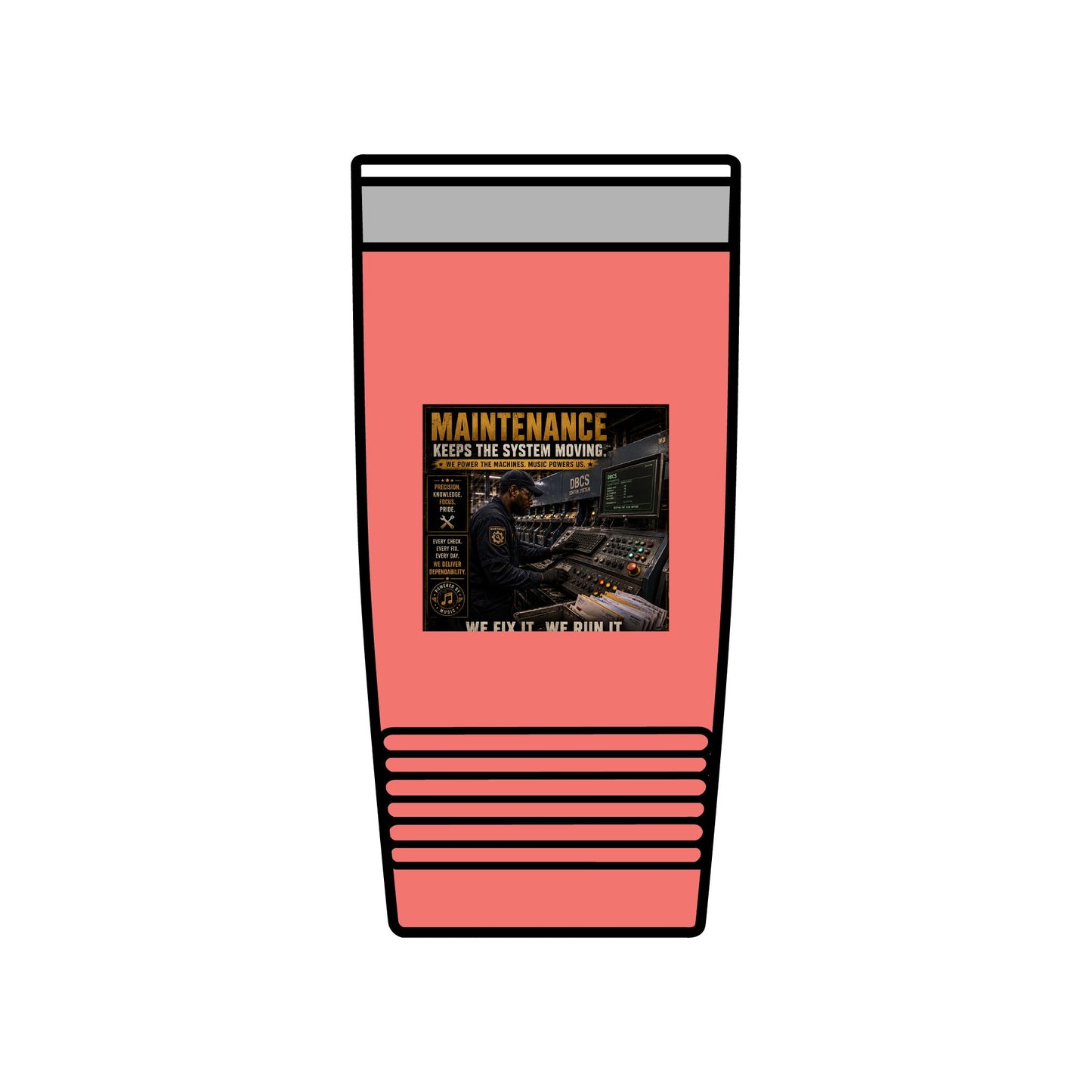 Postal Music — Maintenance Keeps the System Moving — Insulated Tumbler 20oz