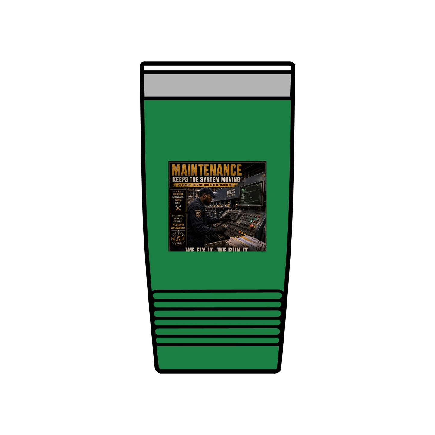 Postal Music — Maintenance Keeps the System Moving — Insulated Tumbler 20oz