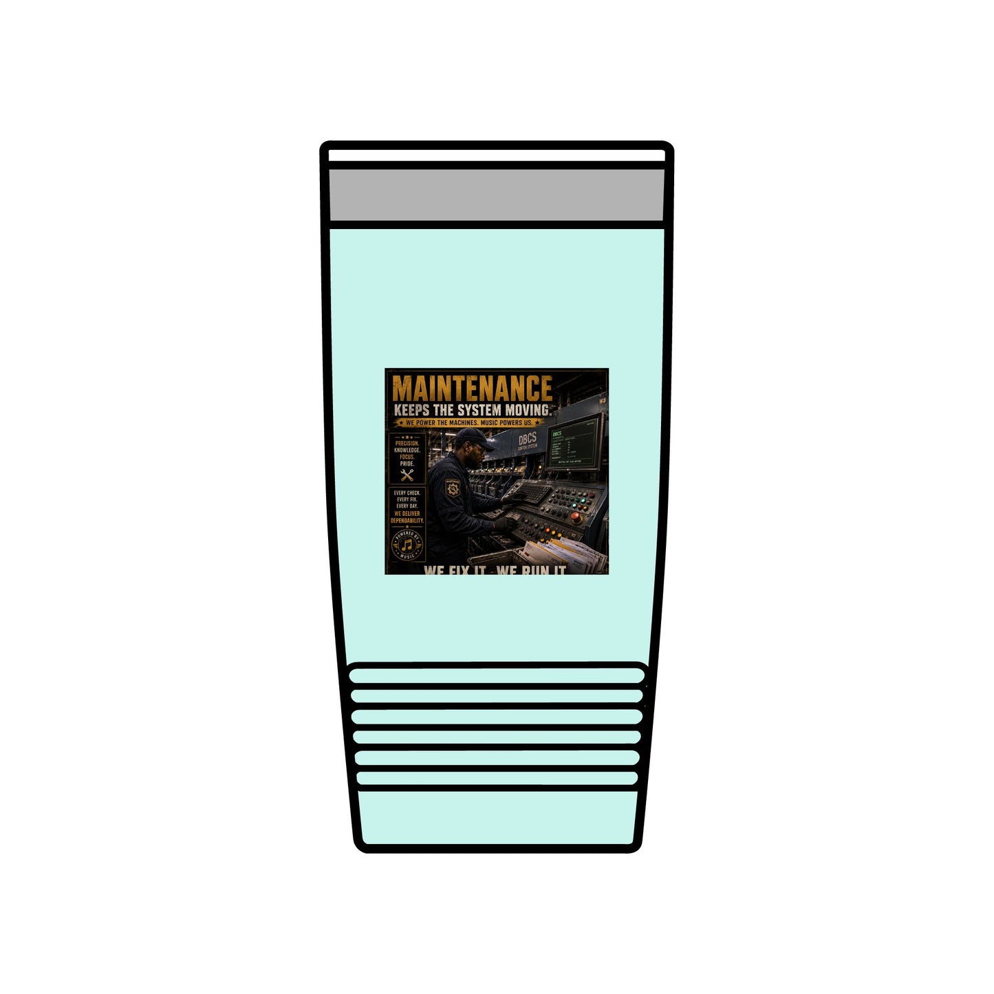 Postal Music — Maintenance Keeps the System Moving — Insulated Tumbler 20oz