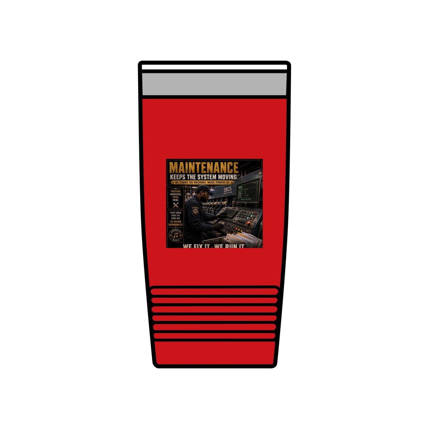 Postal Music — Maintenance Keeps the System Moving — Insulated Tumbler 20oz