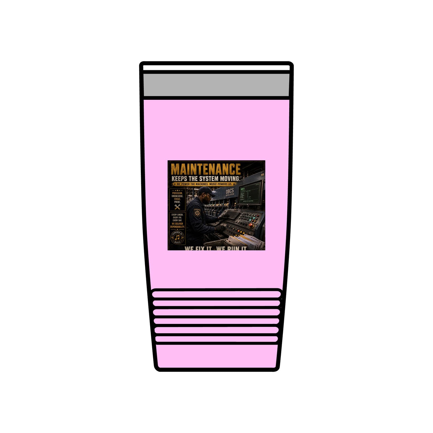 Postal Music — Maintenance Keeps the System Moving — Insulated Tumbler 20oz