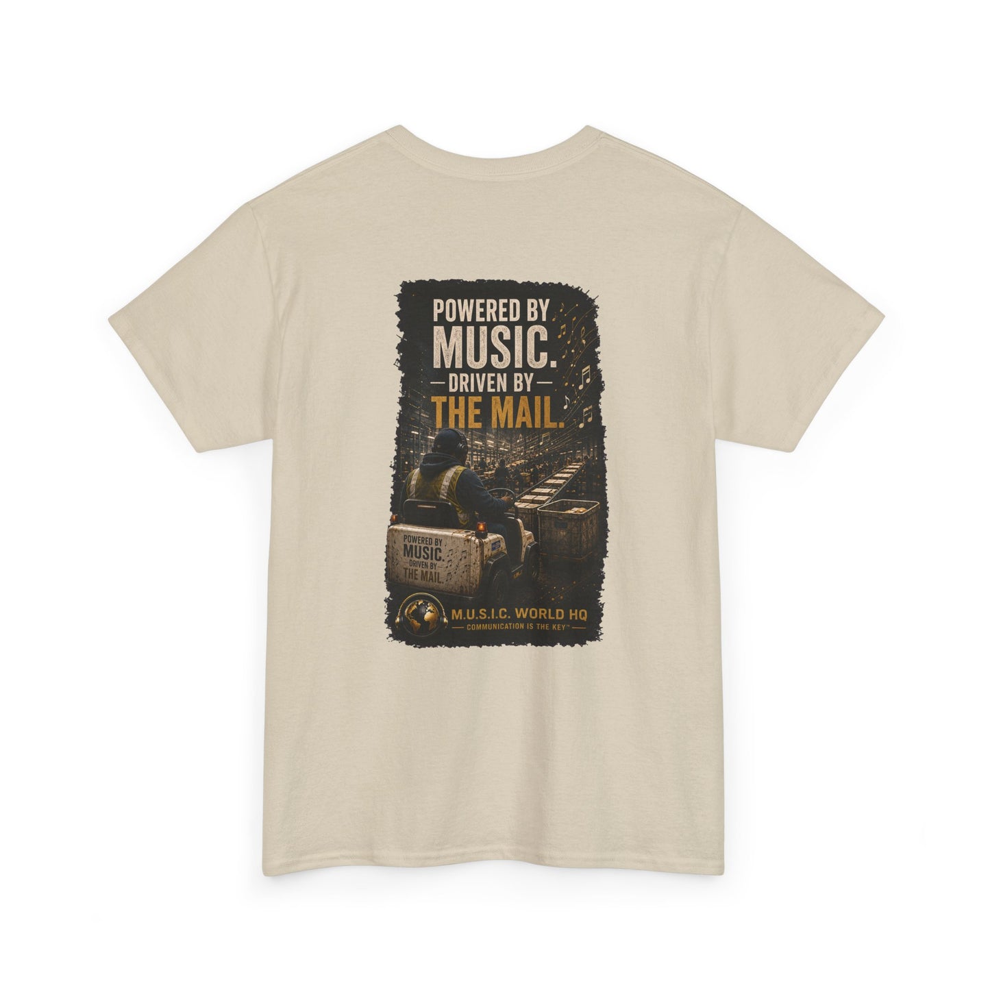Postal Music - Powered by Music Premium T-Shirt - Colorways E