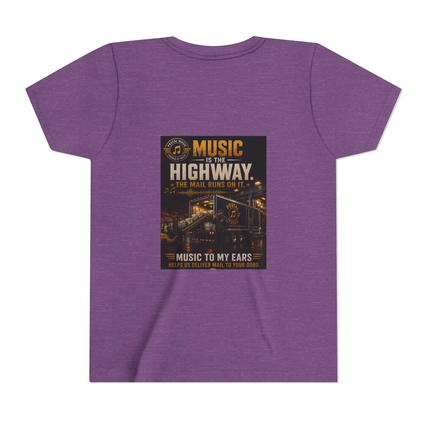 Postal Music — Music Is the Highway — Youth T-Shirt