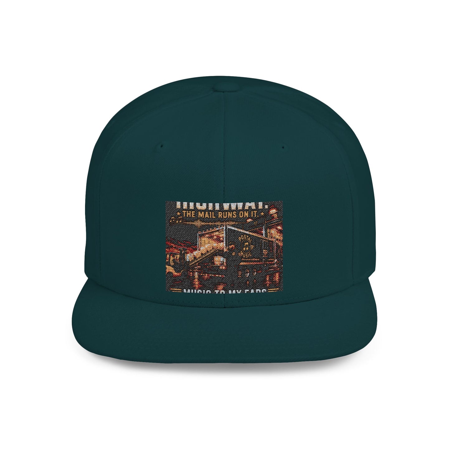 Postal Music — Music Is the Highway — Flat-Bill Snapback