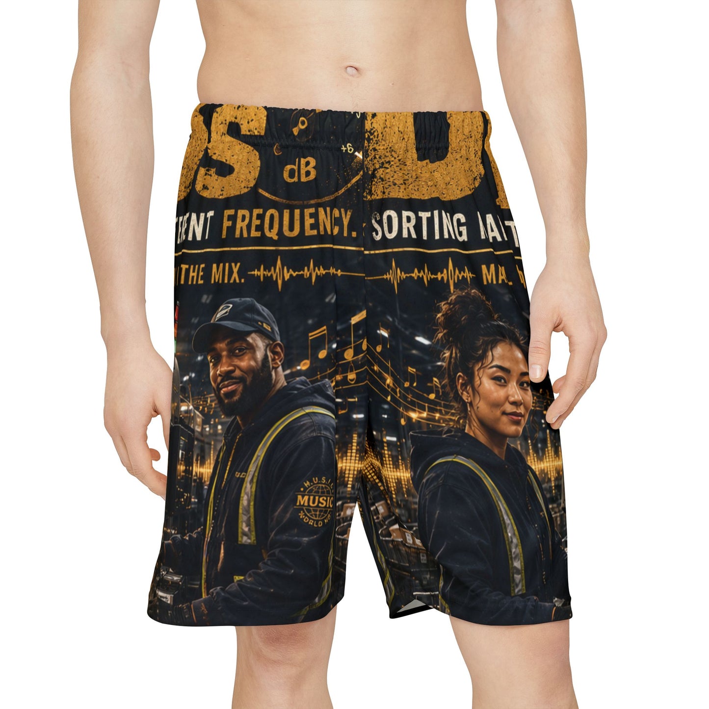Turn Up the DBs — Men's AOP Athletic Shorts