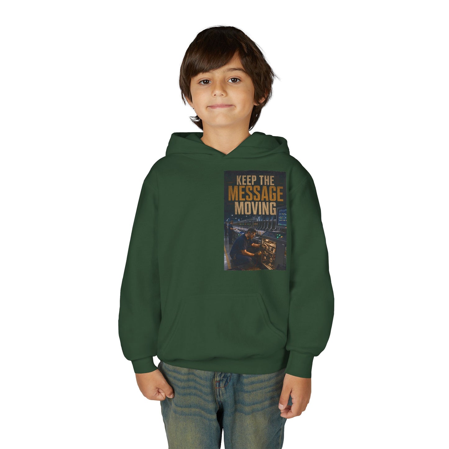 Postal Music — Keep the Message Moving — Youth Hoodie