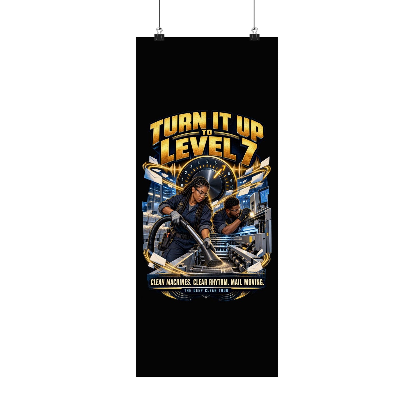 Postal Music - Turn It Up to Level 7 - Premium Matte Poster