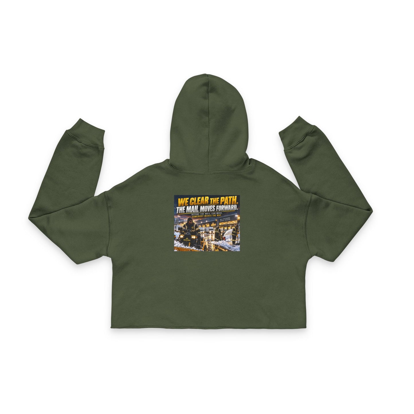 Postal Music - We Clear the Path - Women's Cropped Hoodie