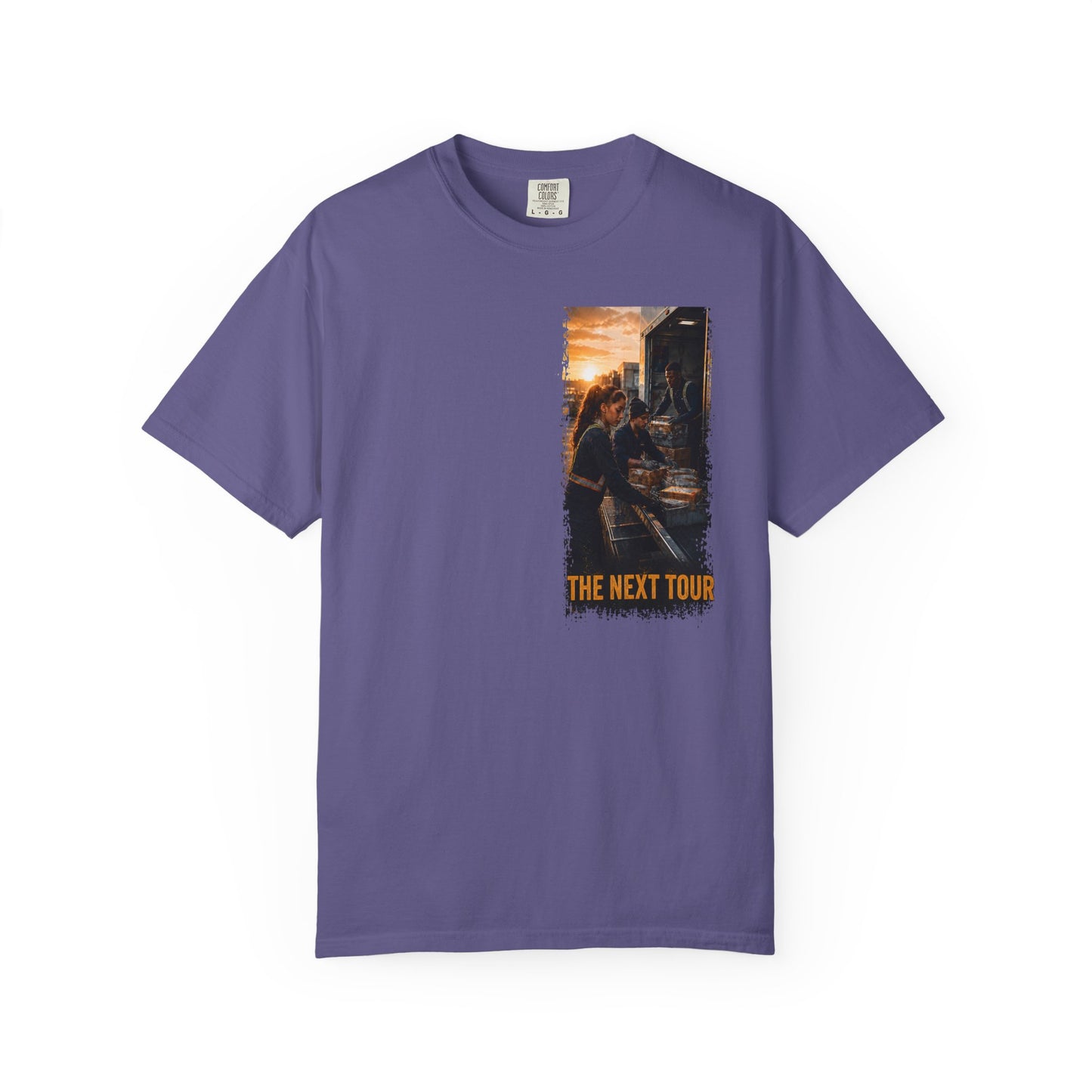 Postal Music — The Next Tour Garment-Dyed T-Shirt — Color Group 2 of 4