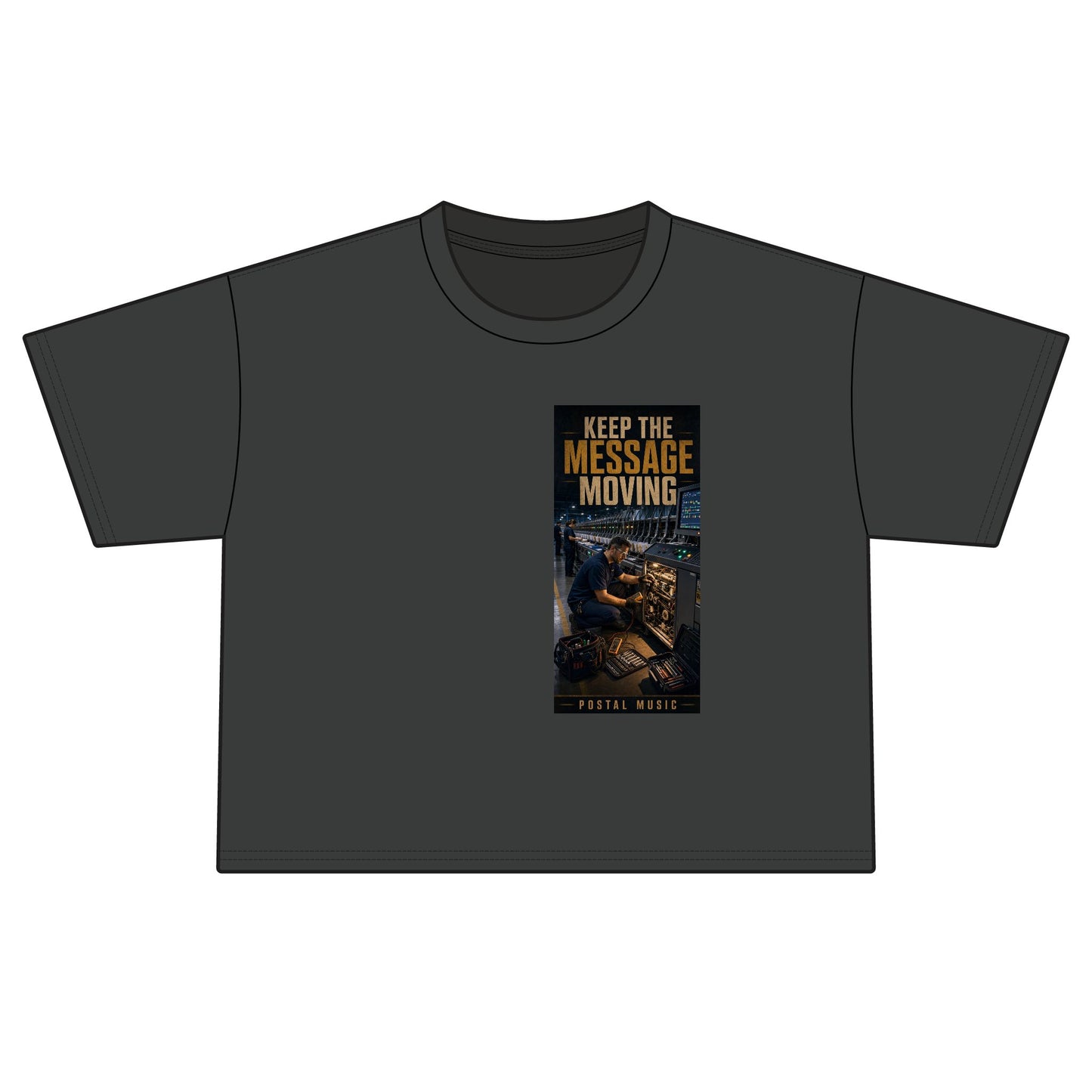 Postal Music — Keep the Message Moving — Women's Boxy T-Shirt