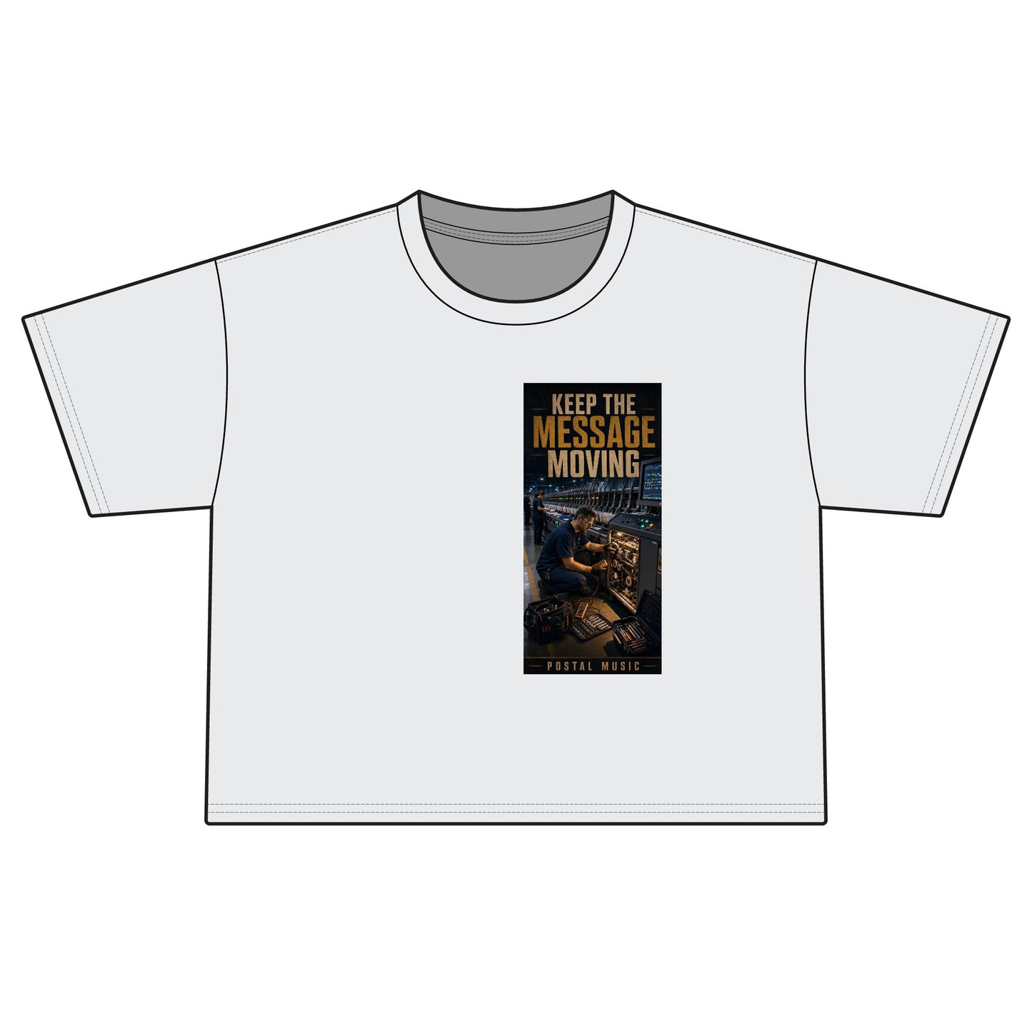 Postal Music — Keep the Message Moving — Women's Boxy T-Shirt