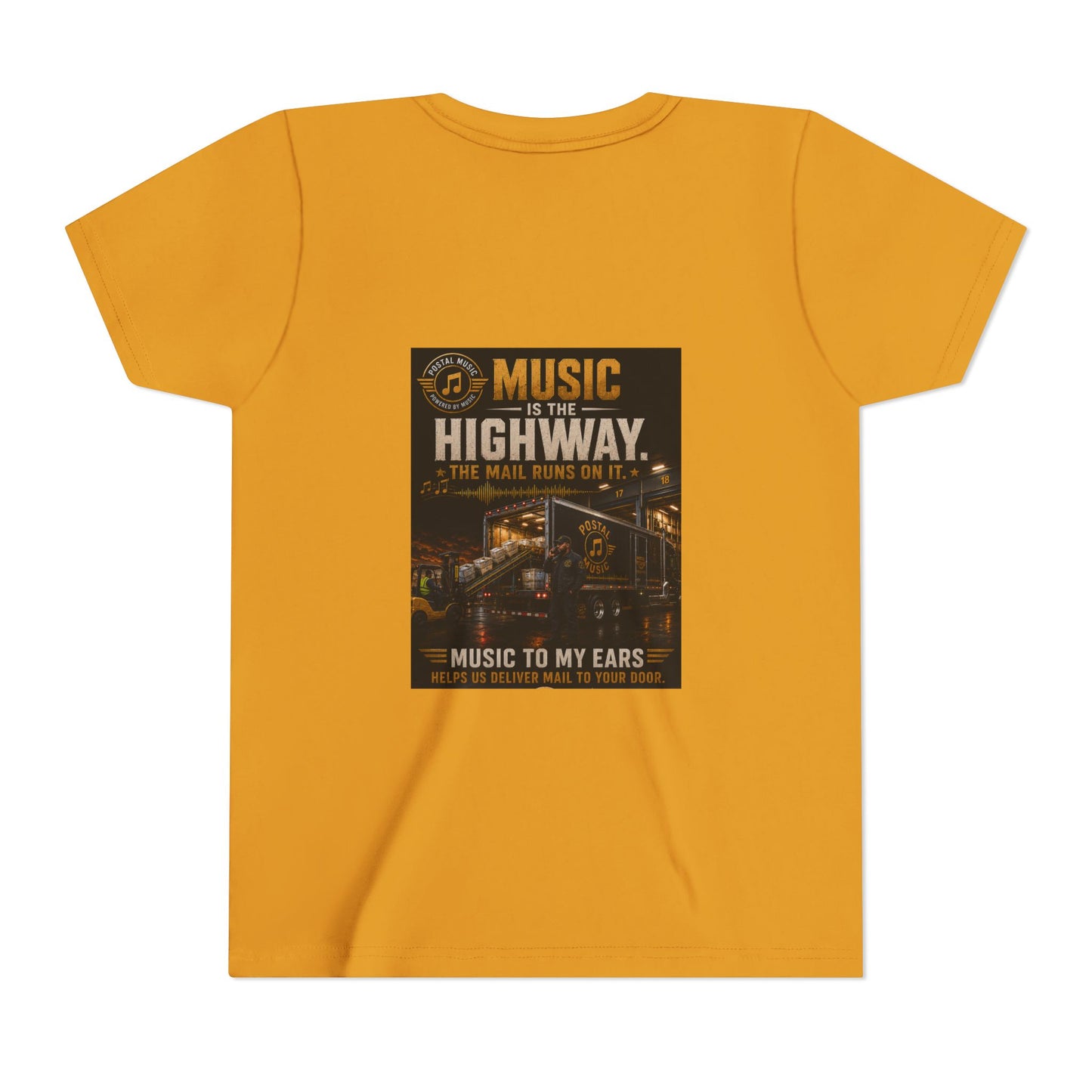 Postal Music — Music Is the Highway — Youth T-Shirt