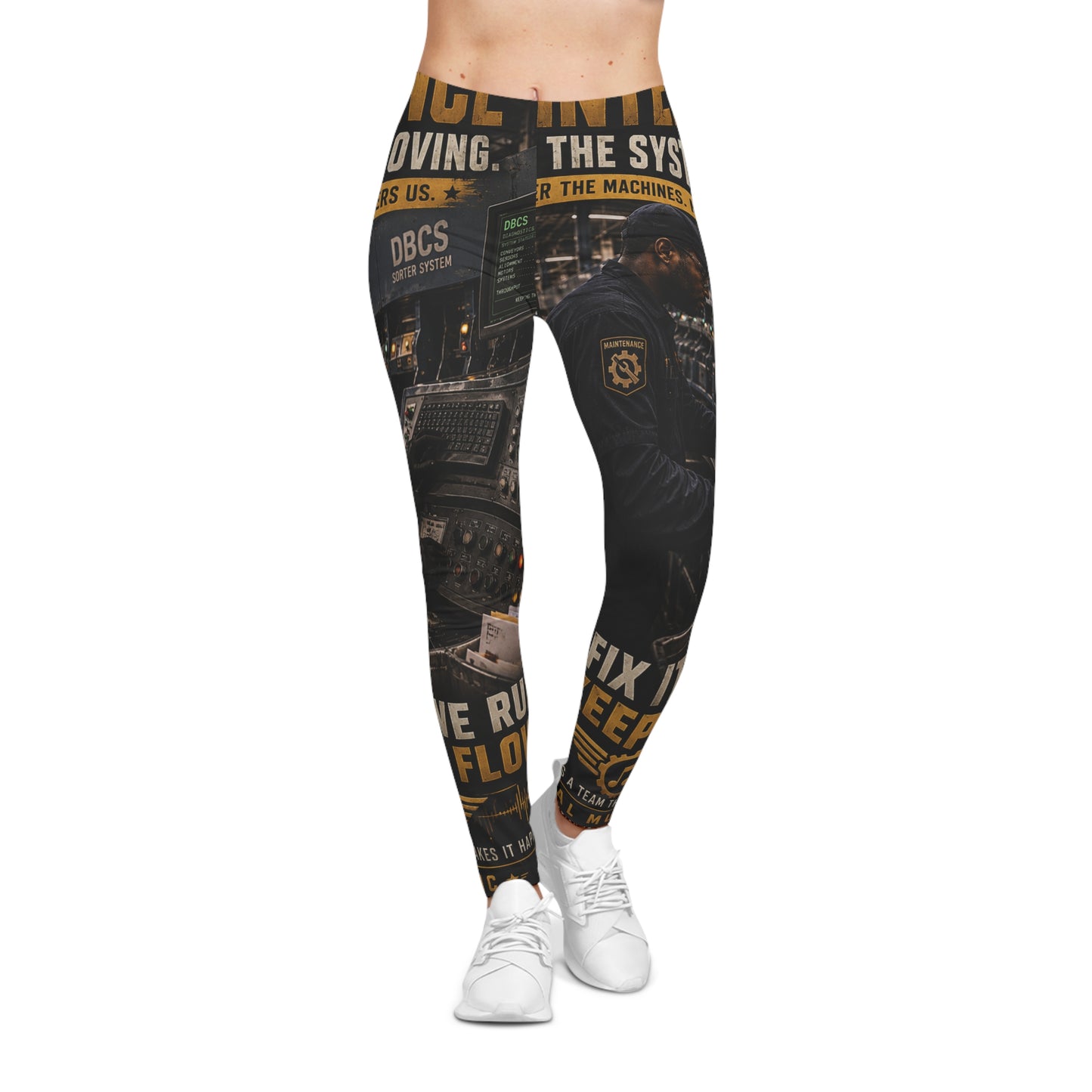 Postal Music — Maintenance Keeps the System Moving — Women's Casual Leggings (AOP)