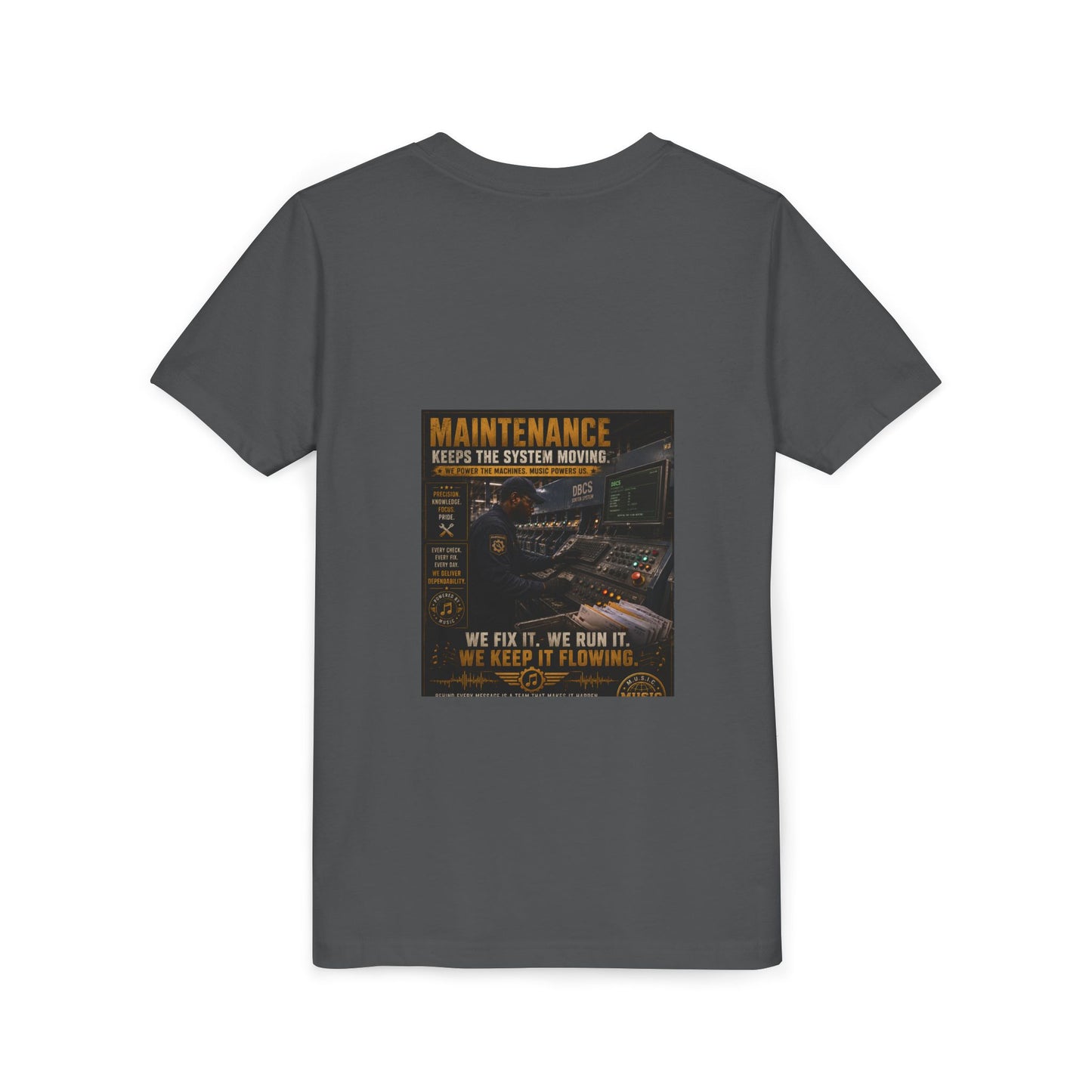 Postal Music — Maintenance Keeps the System Moving — Youth T-Shirt