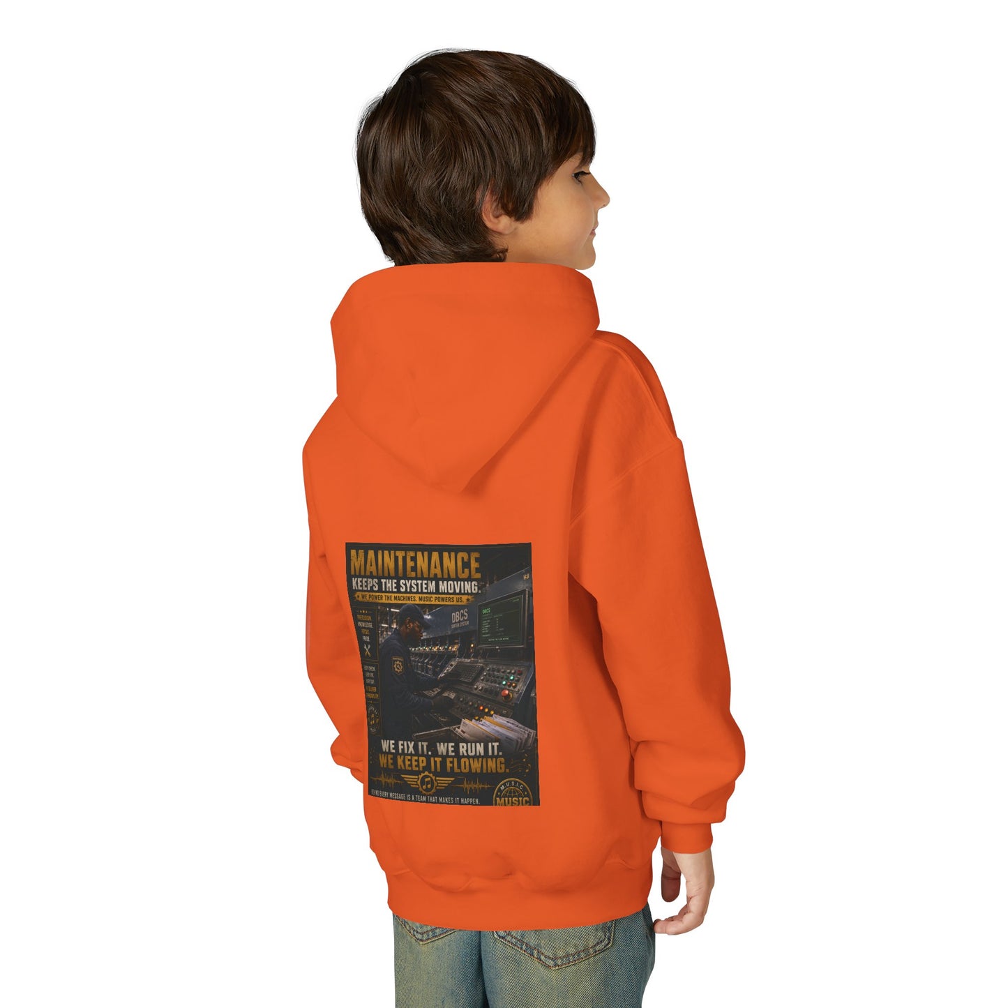 Postal Music — Maintenance Keeps the System Moving — Youth Hoodie