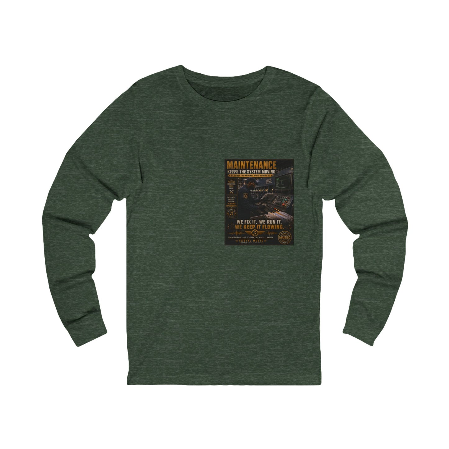 Postal Music — Maintenance Keeps the System Moving — Long-Sleeve T-Shirt
