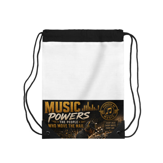 Postal Music — Music Powers the People — Drawstring Backpack